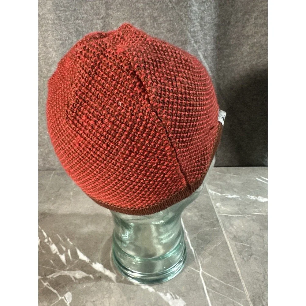 Smartwool Marino Wool Beanie Red Burgundy Burnt Orange Knit Hat One Size